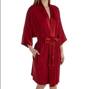 Red pj Harlow satin robe
